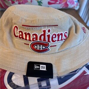 New Era Canadiens Beige Bucket Hat